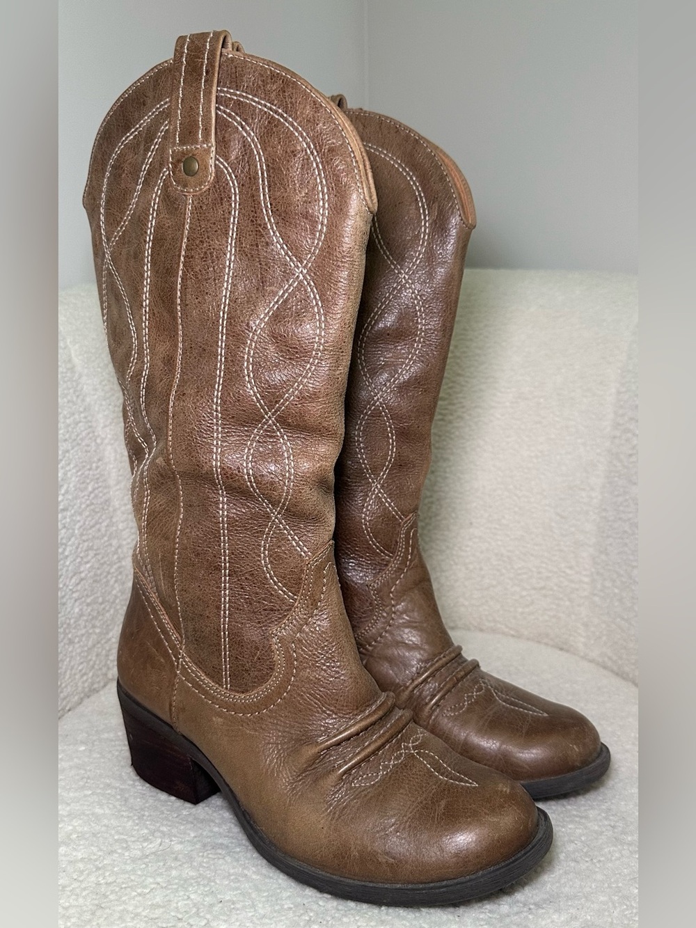 Nurture by Lamaze Leather Western Boots Brown Cowboy Festival Boho Country 7.5